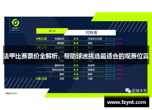 法甲比赛票价全解析，帮助球迷挑选最适合的观赛位置